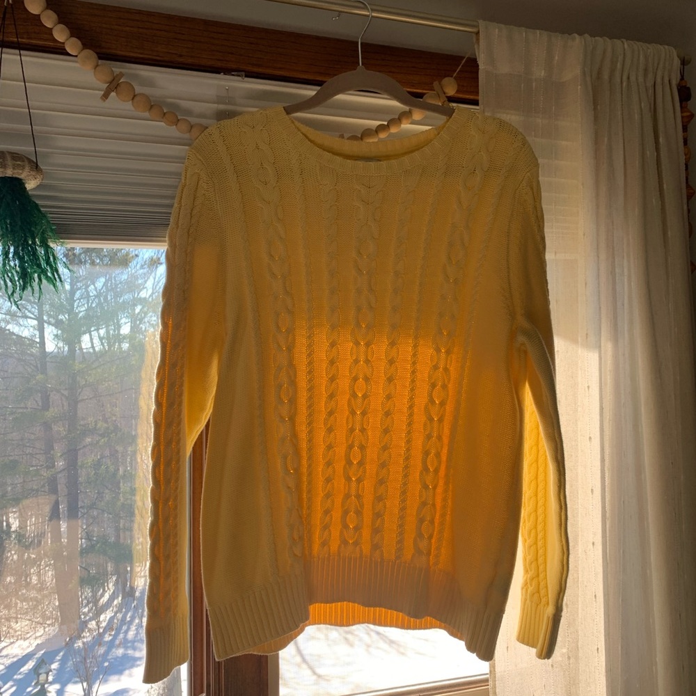 L.L. bean oversized yellow sweater